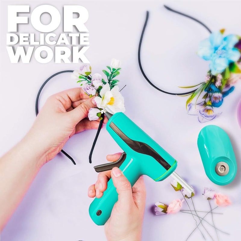 MONVICT Smart Power-Off Cordless Hot Glue Gun, Mini Glue Gun Kit with 2.2A Battery, Storage Bag, 40 Pcs Glue Sticks, 10 Pcs Craft Sticks, USB-C Rechargeable Hot Melt Glue Gun for DIY Craft Gift - Image 3